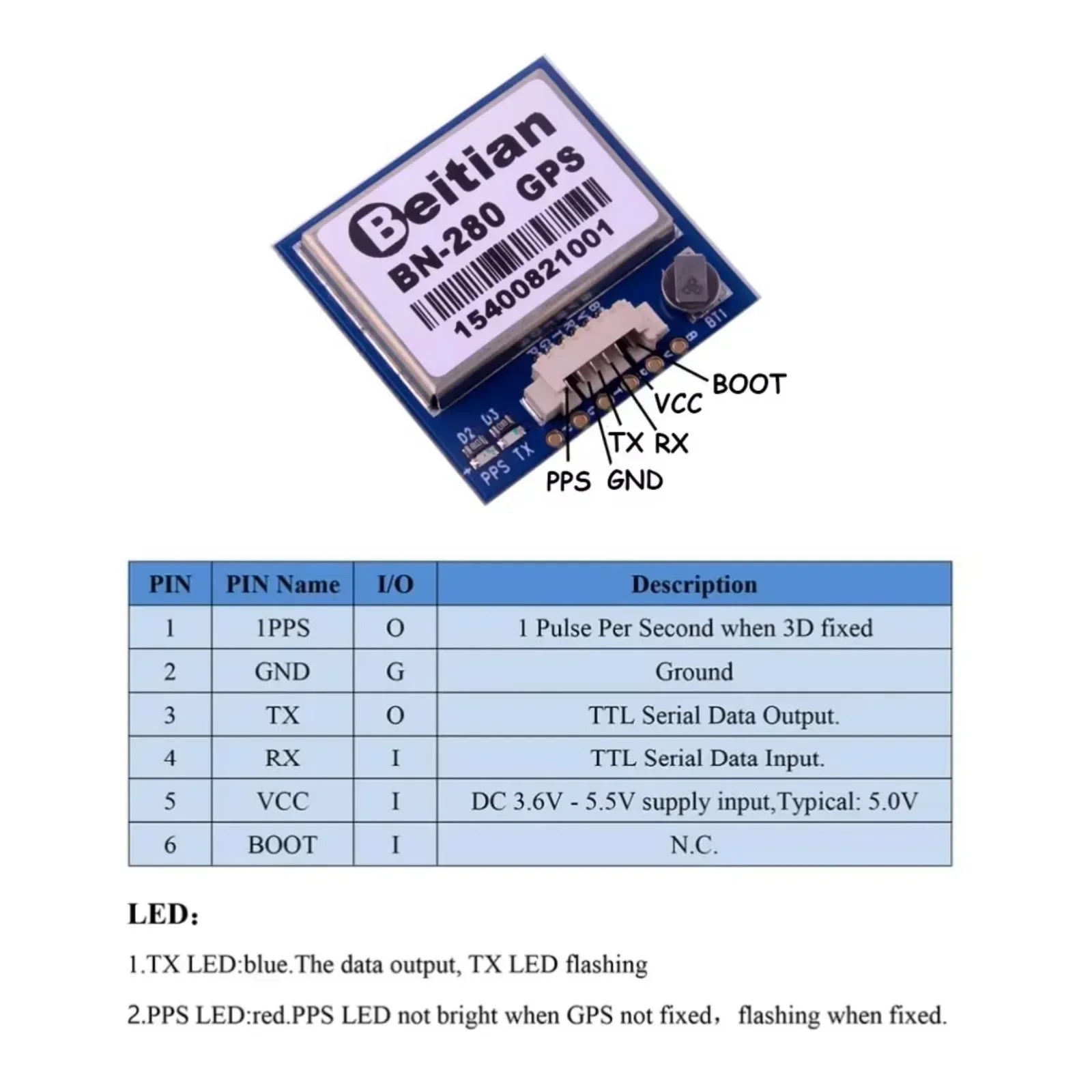 DIYmall BN-280 G-MOUSE GPS GLONASS Dual GNSS Module for Arduino and Raspberry Pi