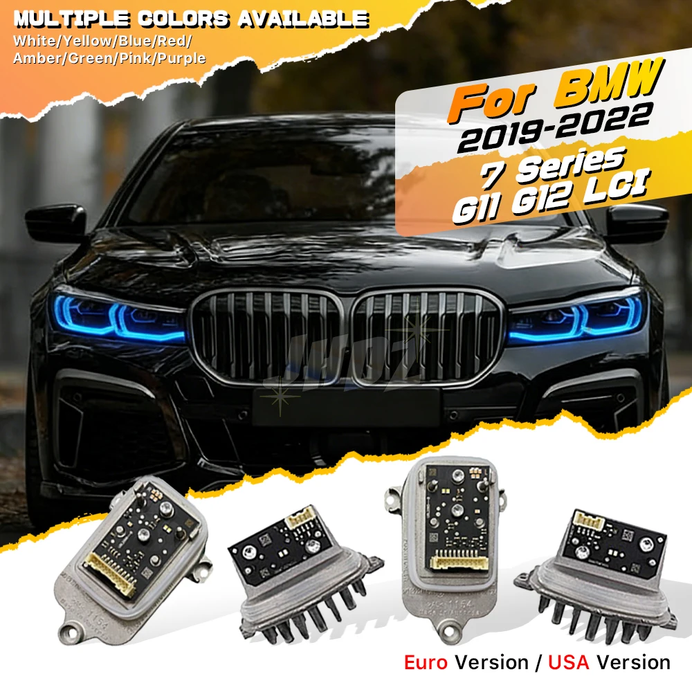 

White Yellow Angel Eyes DRL LED Board Module For BMW 7 Series G11 G12 LCI Blue LED Headlight Daytime Running Light 63119498407