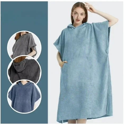 

Surf Poncho Towel, Poncho, Quick-drying Towel, Hoodie, Microfiber Beach Robe, Swimming Towel, Adult Beach Poncho