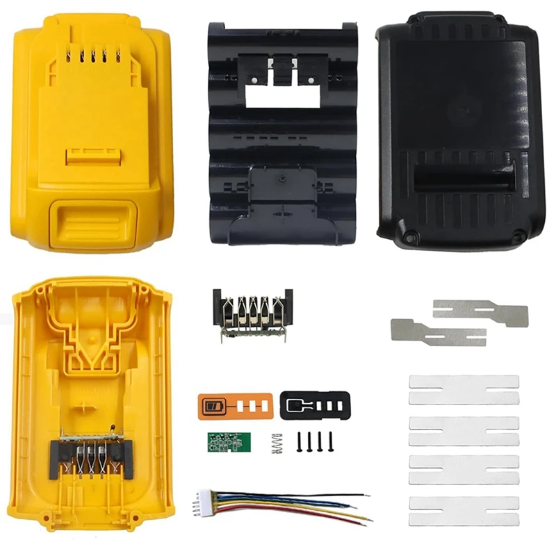 20 В, 5 ячеек, 18650, пластиковый корпус, запасные части для Dewalt, компактный аккумулятор Max 20 В DCB203 DCB201 DCB200, простой в использовании