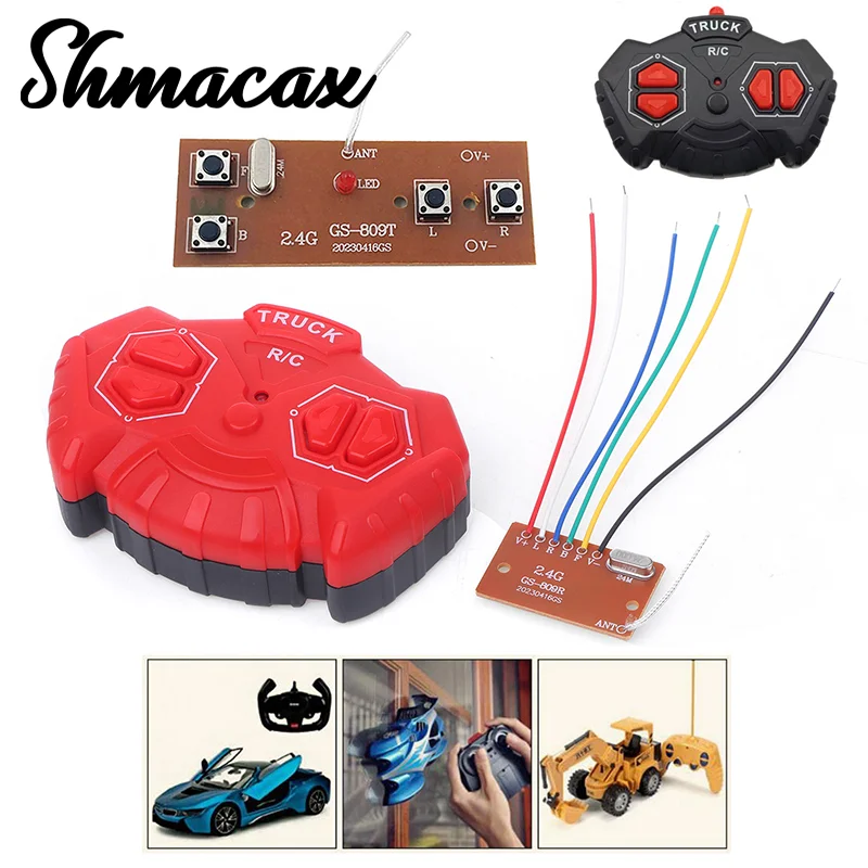 2.4G Four-way Remote Control Module 4CH RC Remote Control Transmitter Receiver Circuit Board Accessories