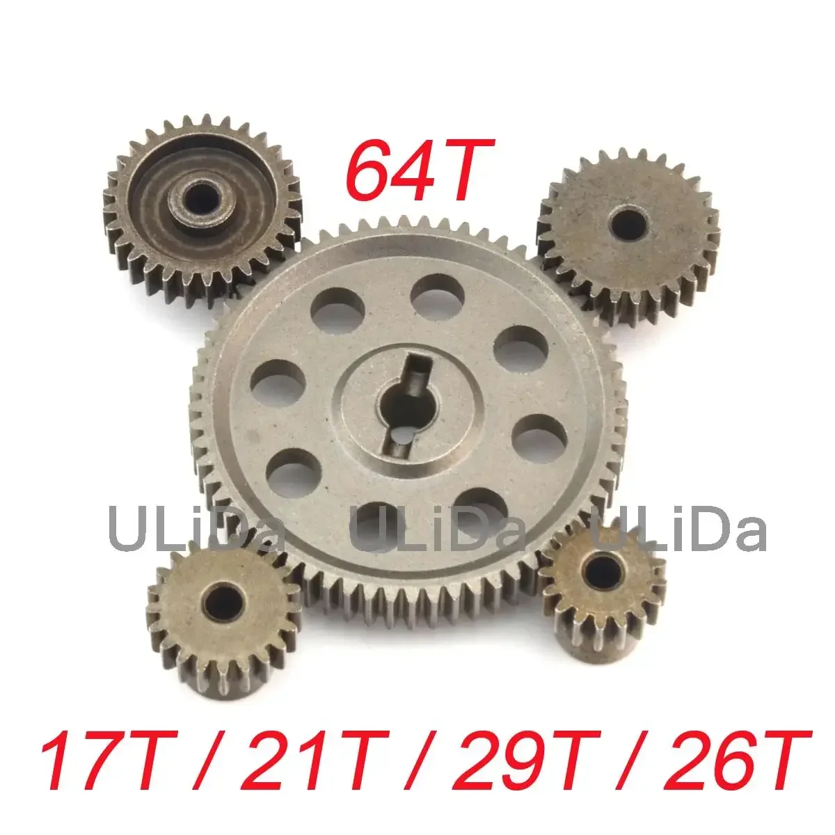 HSP 11184 Metallo Acciaio Spur Diff Differenziale Main Gear 64 T Motor Pinion gears 17T 21T 26T 29T 11176 11181 11119