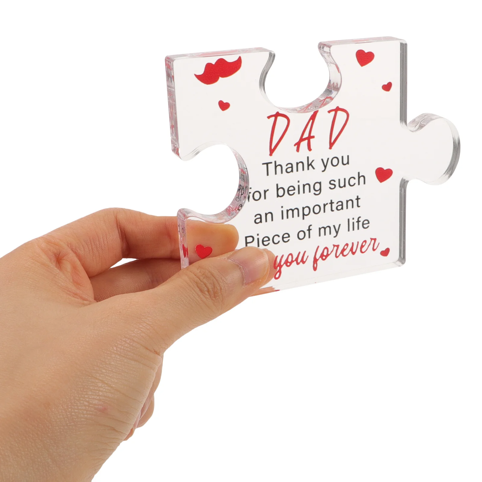 

Acrylic Puzzle Clear Appreciation Desktop Sign Tabletop Decor Thank You Gift Office Desk Ornament Thank You Decor