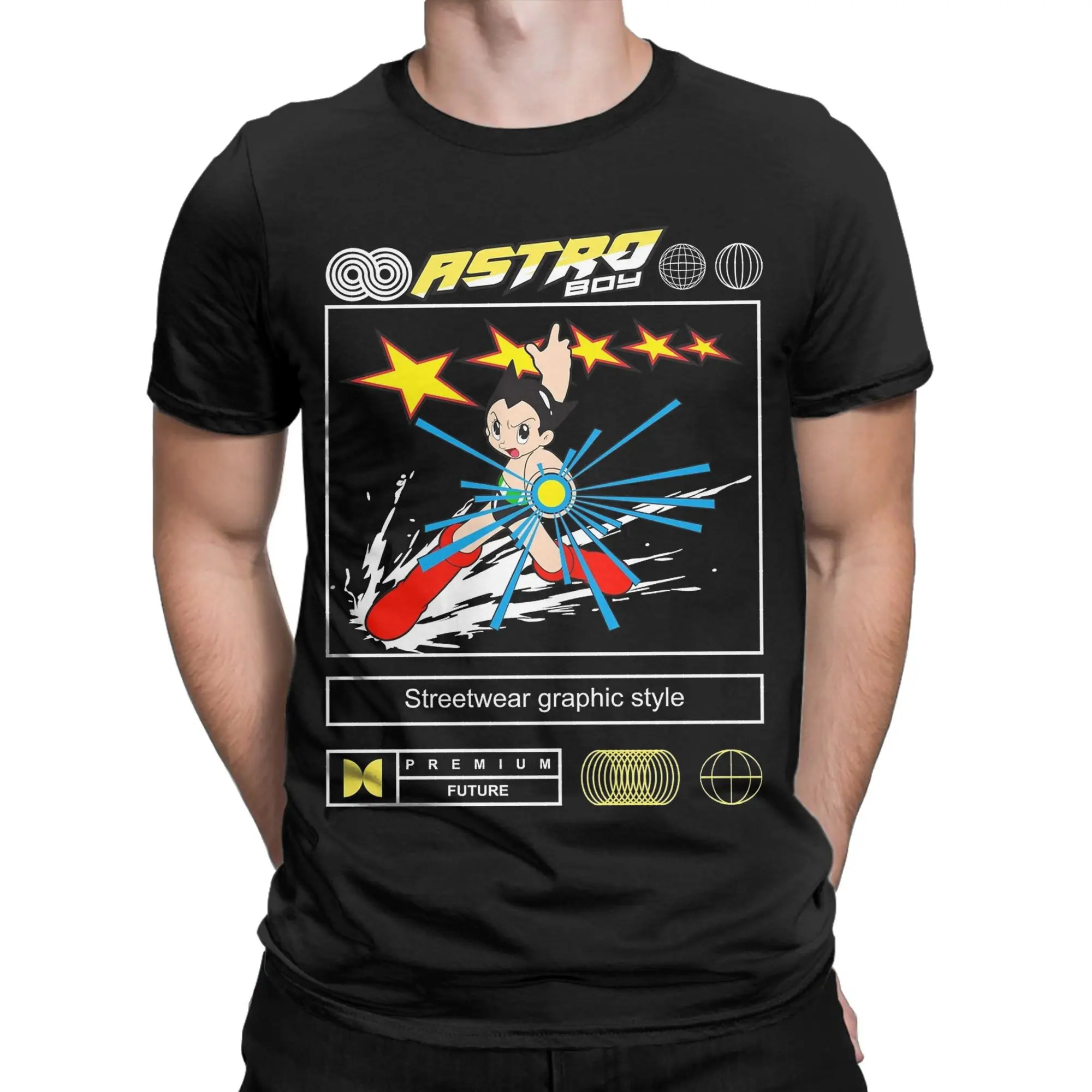 The Iconic Robot Hero Astro Boy T Shirts Men 100% Cotton Funny T-Shirts Crewneck Tees Short Sleeve Clothing Big Size