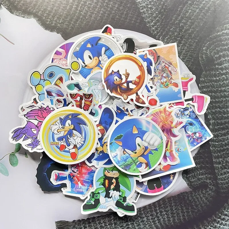 50pcs Sonic The Hedgehog Sticker Stationery Box Notebook Water Cup Suitcase Refrigerator Waterproof Removable Graffiti Sticker