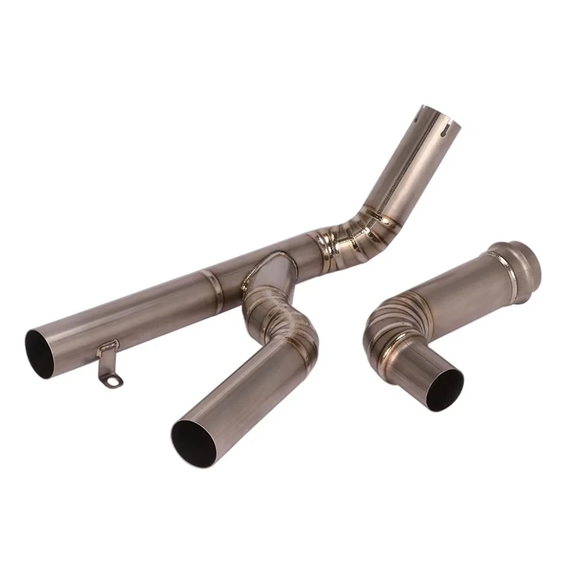 Slip On For 1290 Super Duke R Motorcycle Exhaust Escape Modified Connection Titanium Alloy Middle Link Pipe Tube Double Muffler