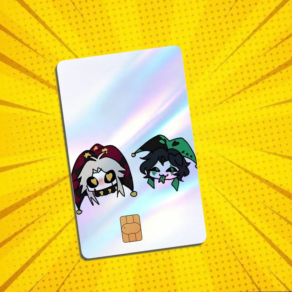 Chibi Cute style Freak Circus Laser-like texture Card Stickers Credit Visa Debit Bank Charge Card Bus Metro Waterproof Sticker