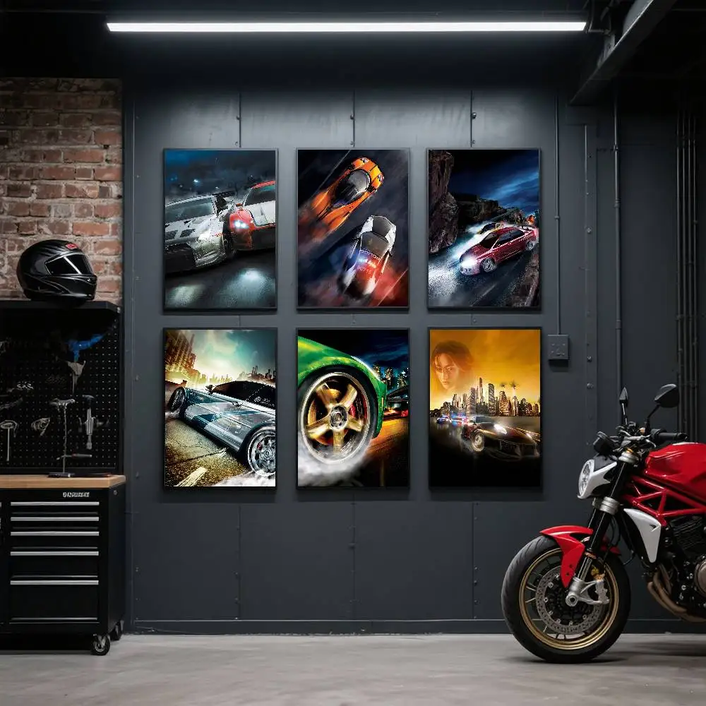 Weltberühmtes Rennwagen-Rallye-Poster im Need For Speed-Stil, Kunstdruck im Anime-Stil, Heimdekoration, ideales Geschenk, perfekte Raumdekoration