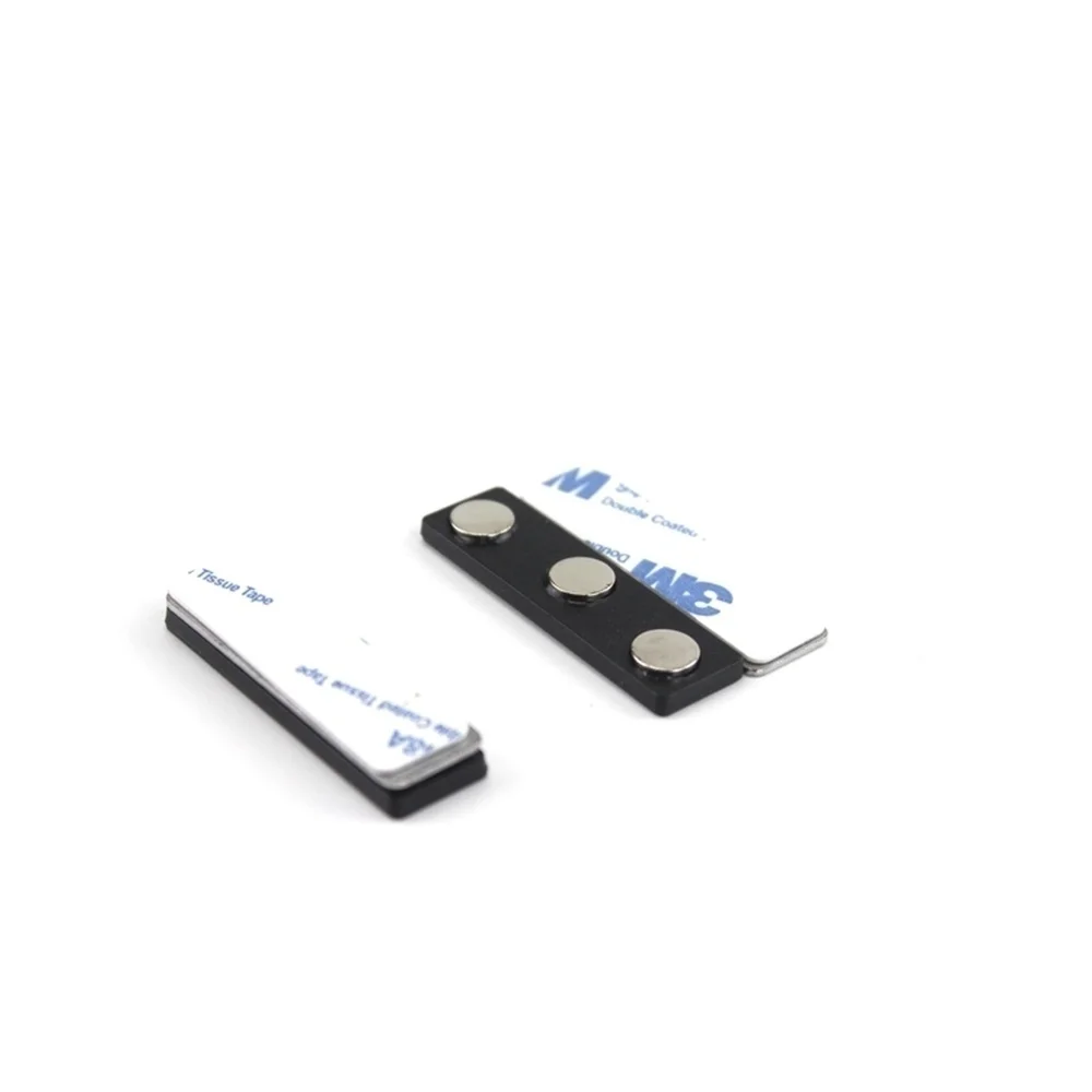 10 pz 45*13mm Commercio All'ingrosso Nero Nome Badge Magneti In Metallo Forte Magnetico Nome ID Tag Badge di Fissaggio Titolare carta Tag di Alta Qualità