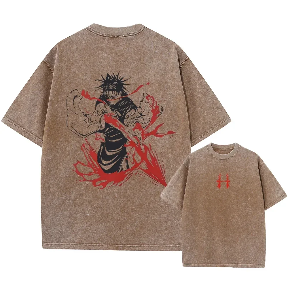 Anime Jujutsu Kaisen Hip Hop Streetwear Harajuku T Shirt Print Tshirt Men Summer Short Sleeve T-Shirt Cotton Loose Tops Tees