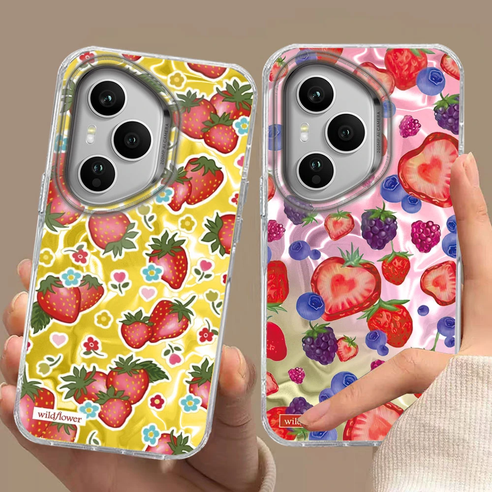 

Pink Strawberry Girls For Honor 400 200 90 Smart Pro Magic7 6 5 70 Lite X9a X9c X9b X8a X8b X8c X6c X7c Fruit Flower Phone Case