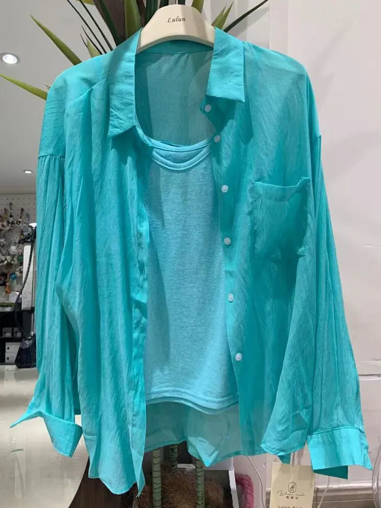 

Легкая летняя накидка из тонкого шелка с защитой от солнца, свободная повседневная длинная накидка для женщин, новая летняя накидка из хлопка с воротником