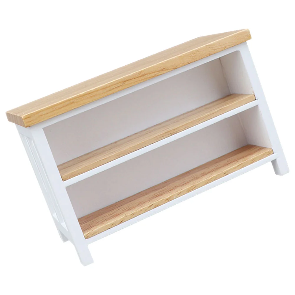 Wooden Table Adornment House Miniature Simulation Table Tiny House Wood Furniture miniature computer table