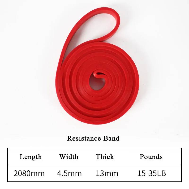 Zware weerstandsband Latex elastische riem Pull Up Assist voor Pilates Workout Fitness Home Gym Shape Body Exercise
