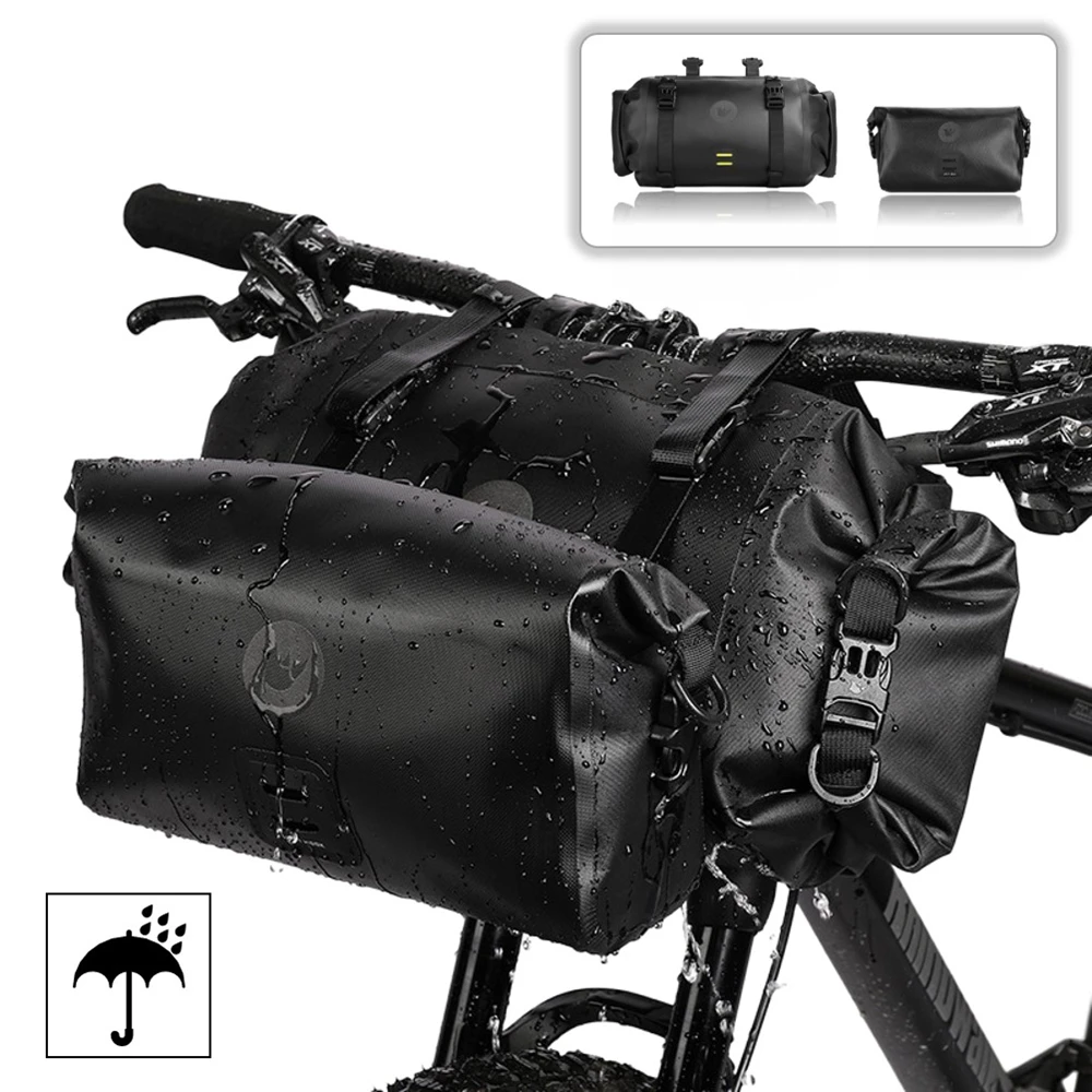 

Bilke Handlebar Harnesses 12L Dry Bag Waterproof Detachable Front Bag Big Size Mount Base Fit MTB Road Bicycle Cycling