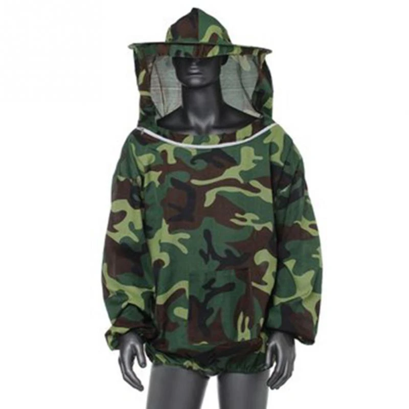 Foldable Beekeeping Suit Jacket Veil Set Double Zippered Beekeeping Protective Suit anti-bee Beekeeper Clothing with Hat image 2