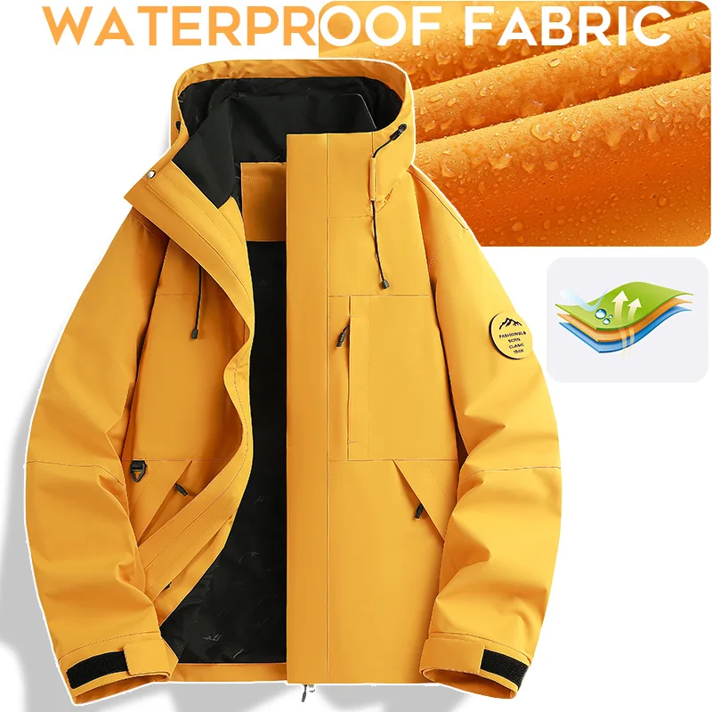CHRLCK Hiking Jackets Waterproof Men Women New Windproof Windbreaker Camping Climbing Trekking Outdoor Jacket Unisex