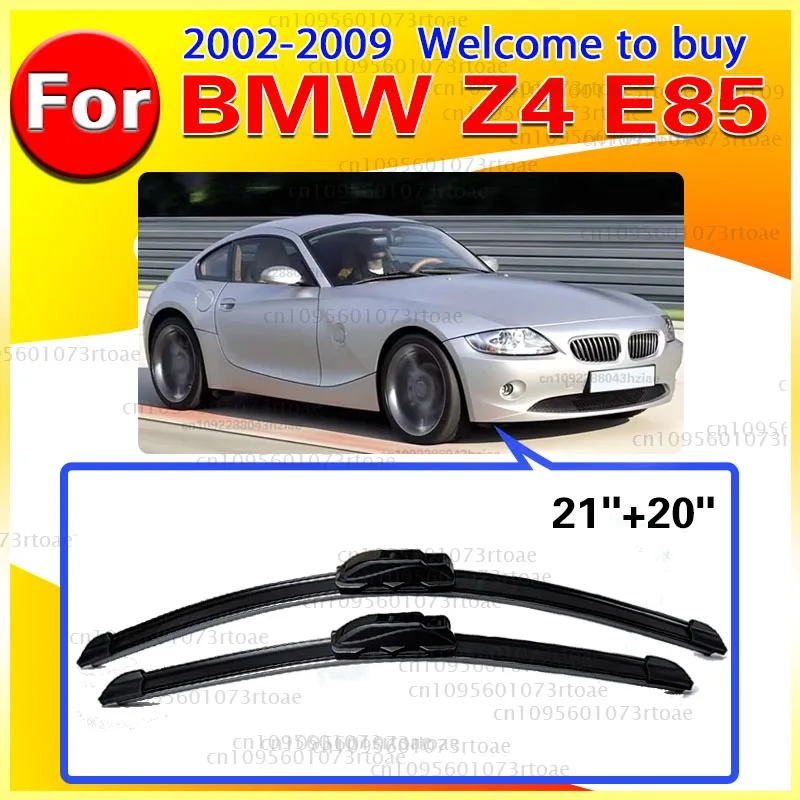 For BMW Z4 E85 2002-2009 Car Front Wiper U-Shape Soft Rubber Boneless Wiper HD Silent Durable ‌Quality wiper blade 21