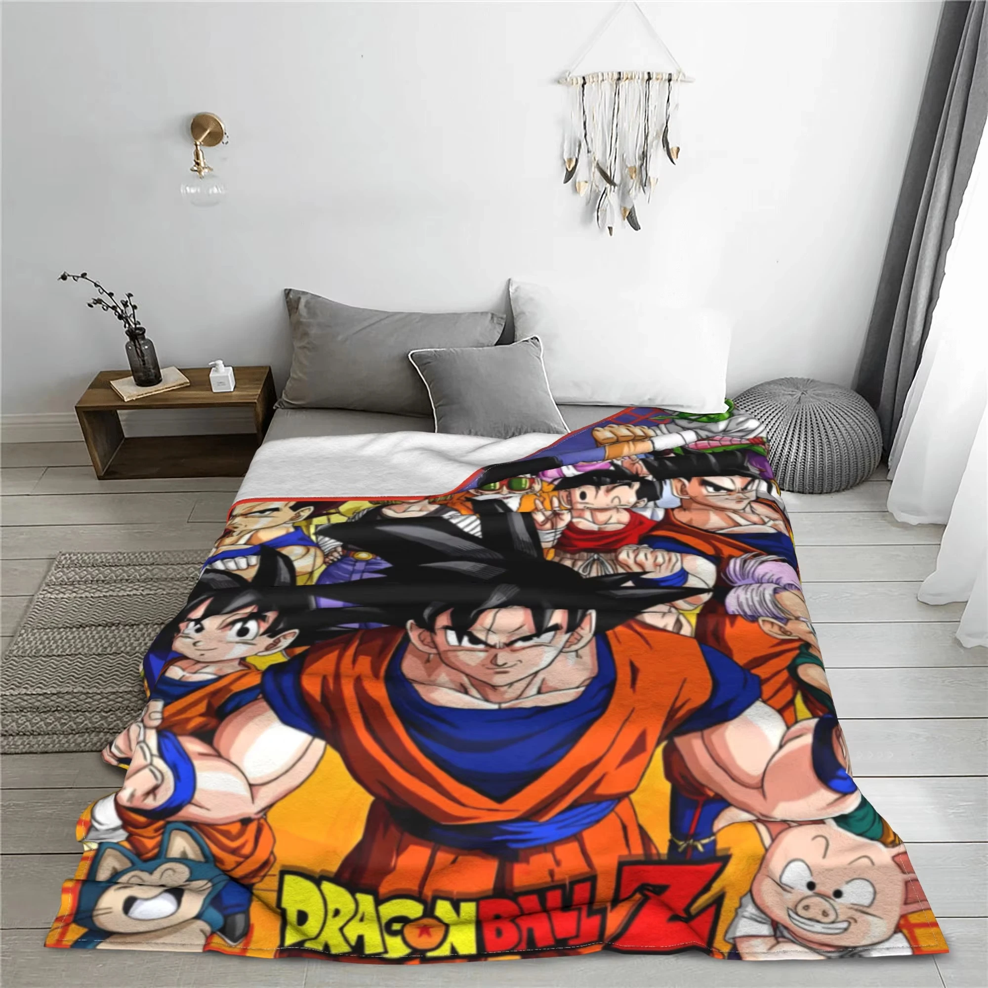 Dragon Ball Blanket Anime Goku Pattern Soft Throw Blankets for Bed Bedroom Quilt Air Conditioning Personalised Warm Bedspread view 4