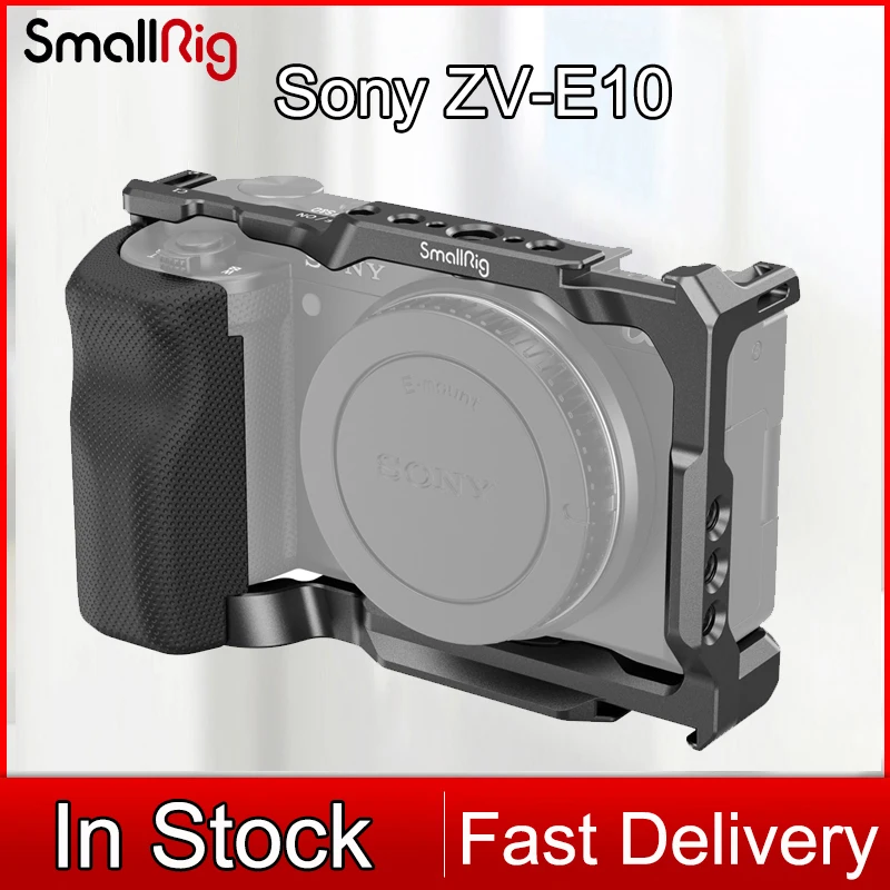 

SmallRig Sony ZVE10 Camera Cage with Silicone Cage handle Built-in Arca quick release plate Cage Rig Kit for Sony ZV-E10