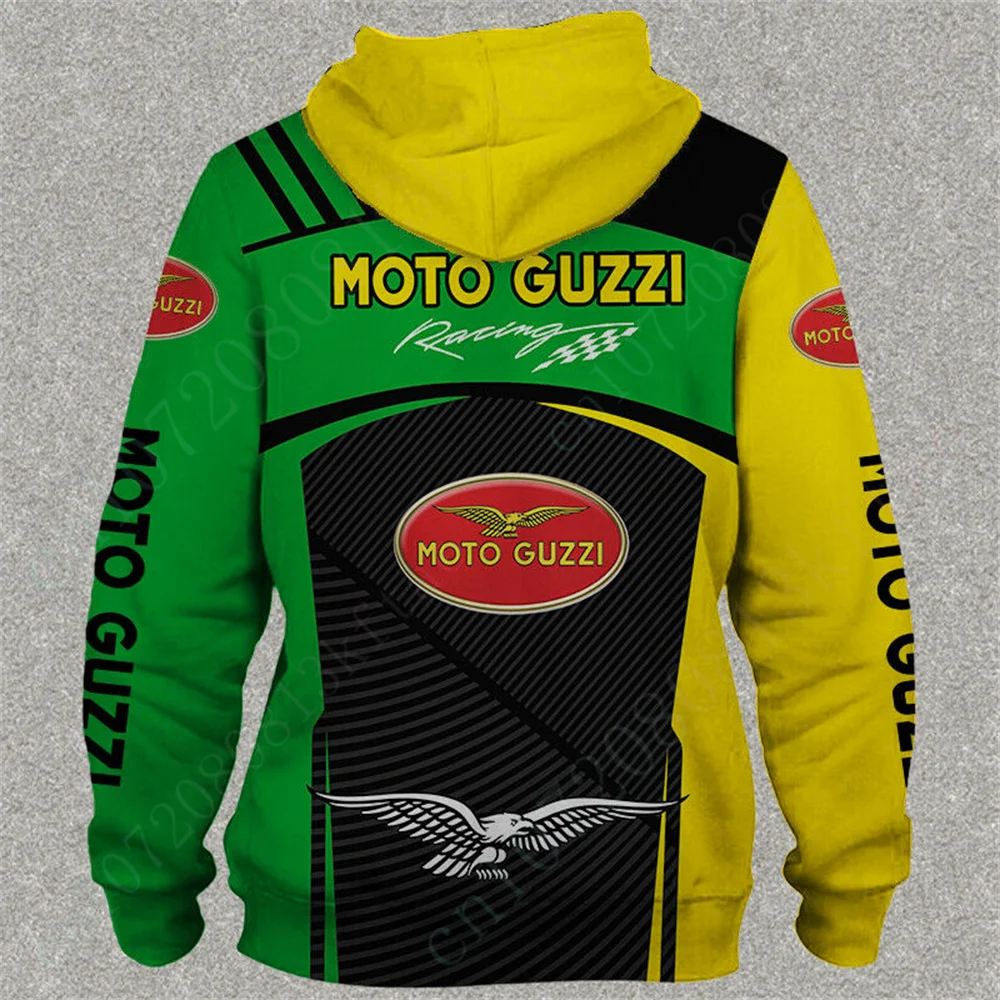 Moto Guzzi Hoodies Casual Sweatshirt Harajuku Zip Hoodie 3D Printing Pullover Anime Hoodies For Men Women Unisex Clothing