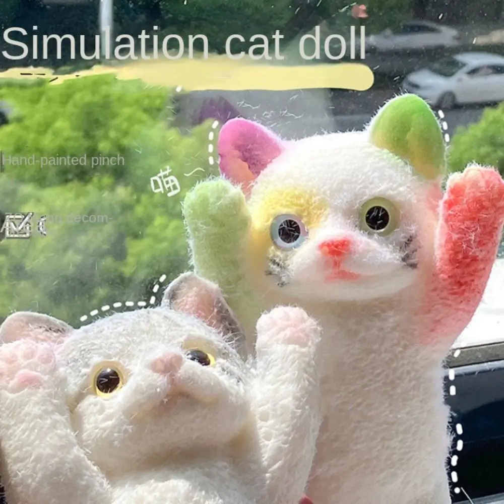 Cartone animato grande gatto bambola giocattolo da spremere animale morbido gatto a forma di giocattolo da spremere colorato mini bambola artificiale giocattolo da spremere per bambini
