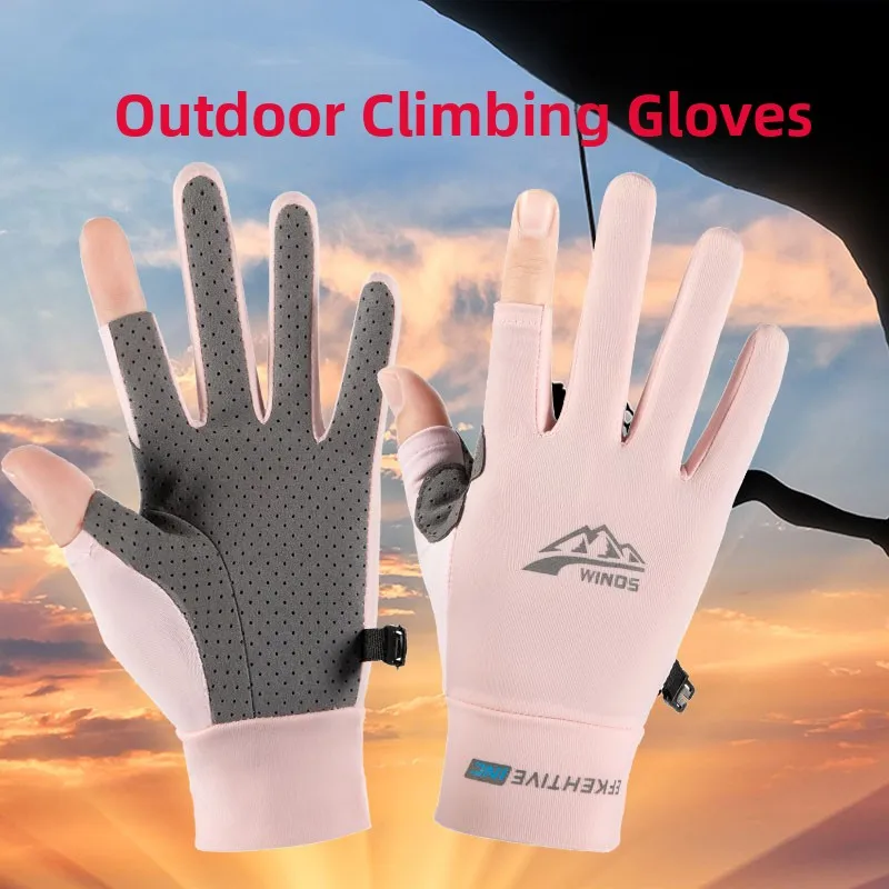 

Outdoor Climbing Driving Ro Climbing Cycling Anti-slip Wear-resistant Fiing Gloves Men's Hiking Sports Qui-drng Women's