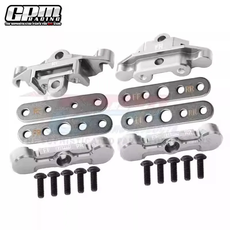 GPM Alu soporte de barra de amarre de brazo inferior delantero + trasero para TRAXXAS 1/10 Maxx 1/8 Maxx Slash 1/10 MAXX W/WIDEMAXX 8916 + 8927 + 8926