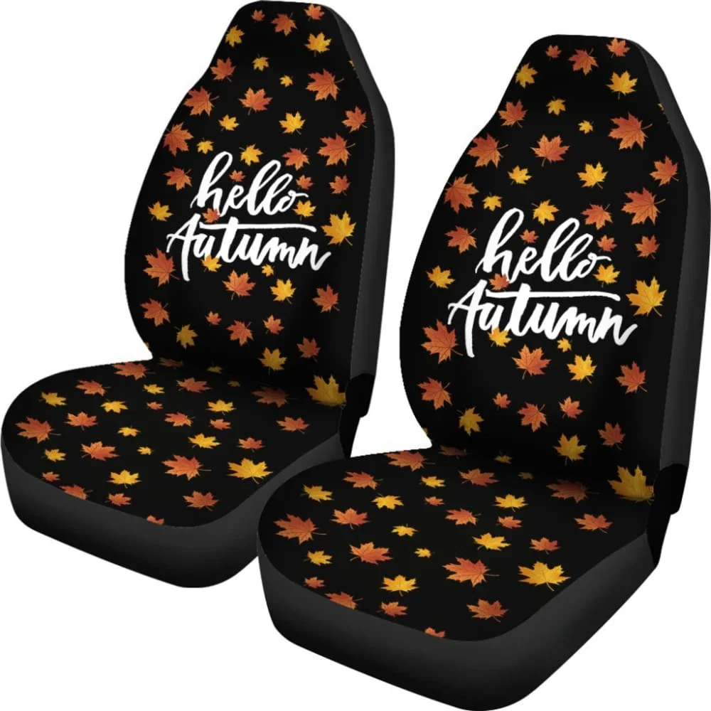 Hello Autumn Car Seat Covers 210205,Pack of 2 Universal Front Seat Protective Cover