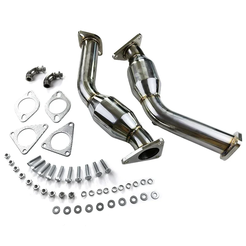 High Performance quality hot sellin Exhaust Downpipe Test Pipe with resonated Straight For Nissan 370z Infiniti G37