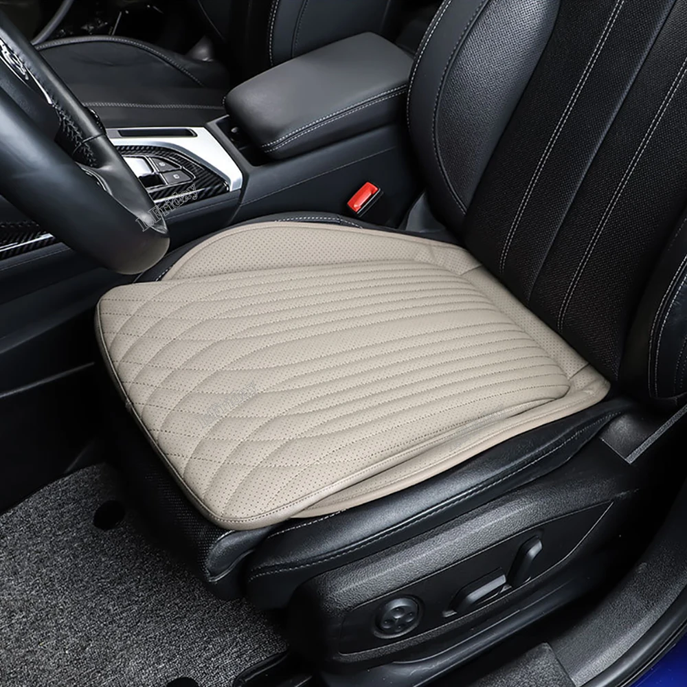 Breathable Car Seat Cushion Luxury Leather Commercial Vehicle Non-slip Support Pad Universal High Rebound Sponge Seat Cover