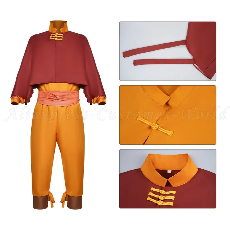 Avatar Aang Cosplay Costume The Last Airbender Aang Anime Cosplay Costume Adult Suit Outfits Halloween For Women Men Boy Suit！1e