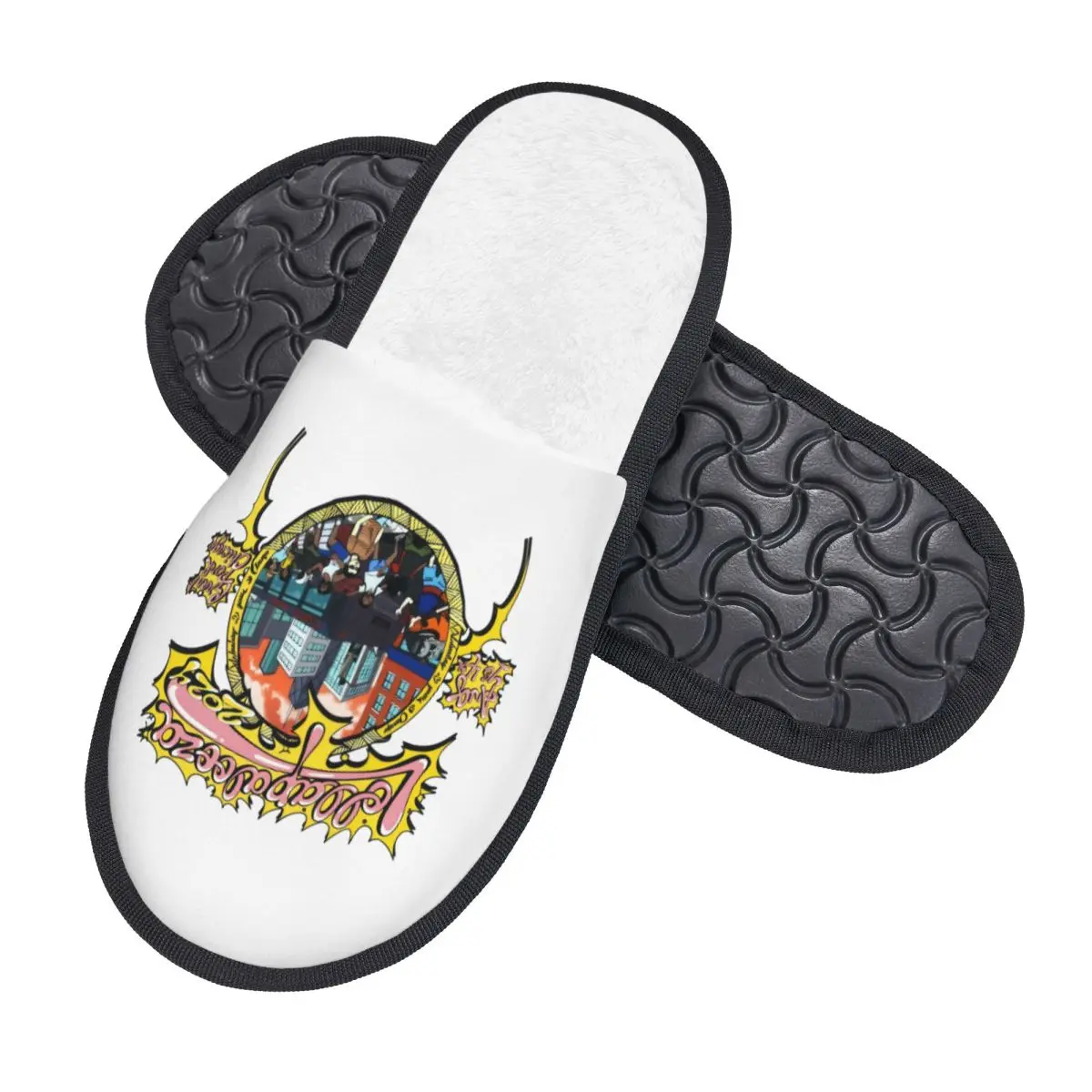 Custom Lollapaloozas Hip Hop Electronic Dance Music Cozy Scuff Memory Foam Slippers Women Rock Heavy Metal Punk Spa House Shoes