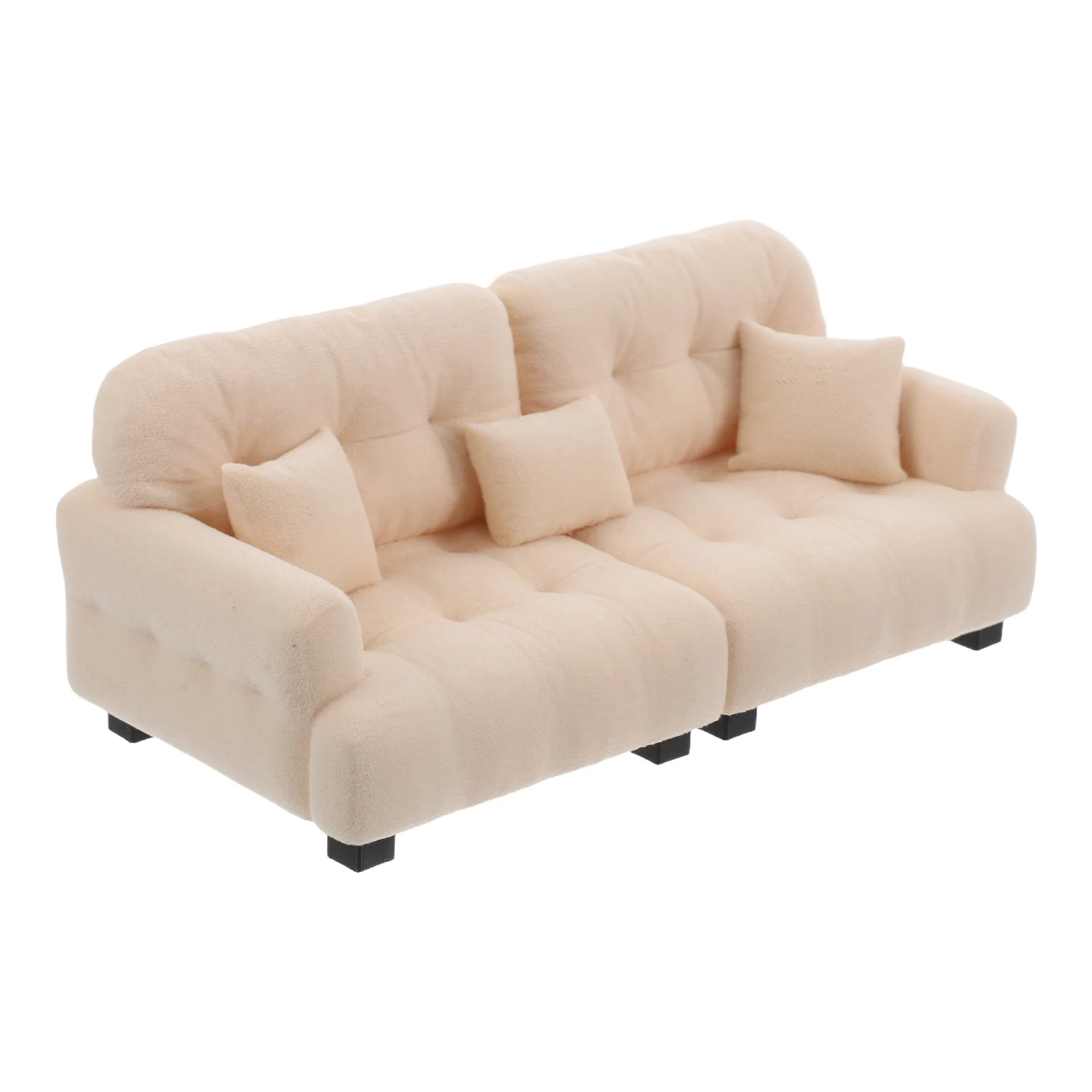 

1:25 Mini With Pillows Modern Living Room Furniture Miniature Couch For Small Home Accessories Miniature Dollhouse Play