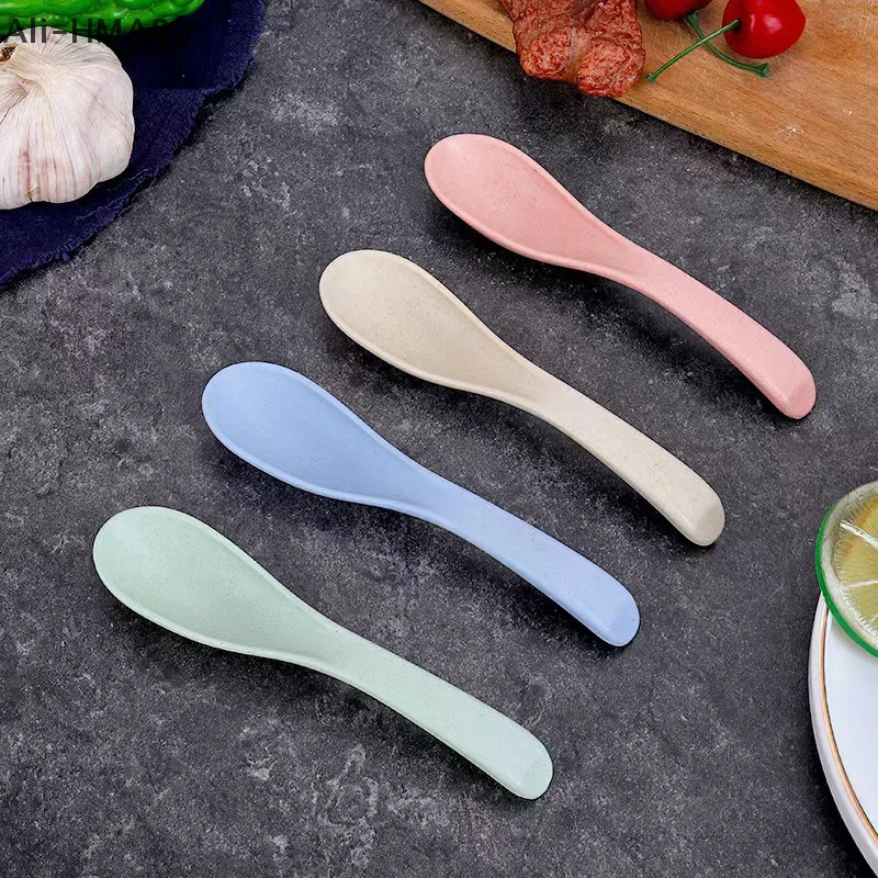 

Wheat Straw Spoon Dinner Spoons Portable Cereal Soup Spoon Reusable Reusable For Home Kitchen Restaura