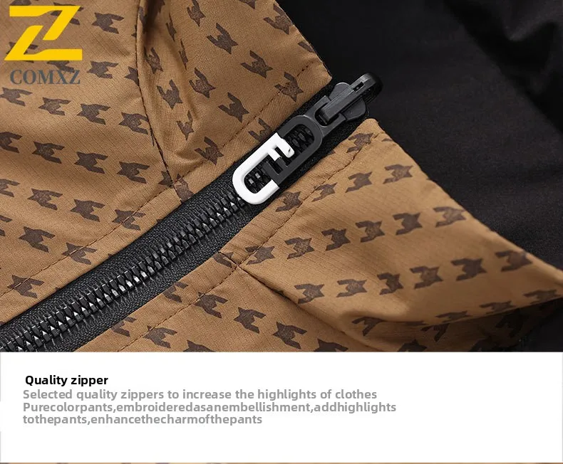 جديد 2025 معطف رجالي من القطن موضة متعددة الاستخدامات على الوجهين سترة سميكة دافئة بقلنسوة للخروج معطف شتوي غير رسمي للرجال بسحاب سترة #6