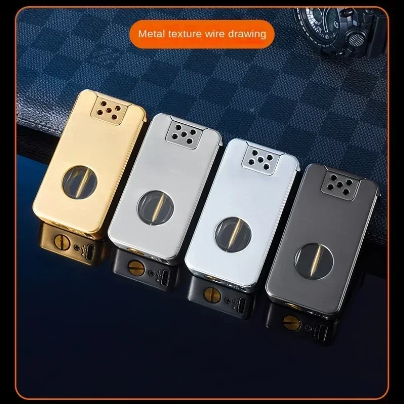 Pemantik Api Lengkung Pintar Kontrol Suara - 4 Mode Pengapian, Bebas Minyak, Portabel, Hadiah Keren untuk Pria, Alat Aksesori Rokok