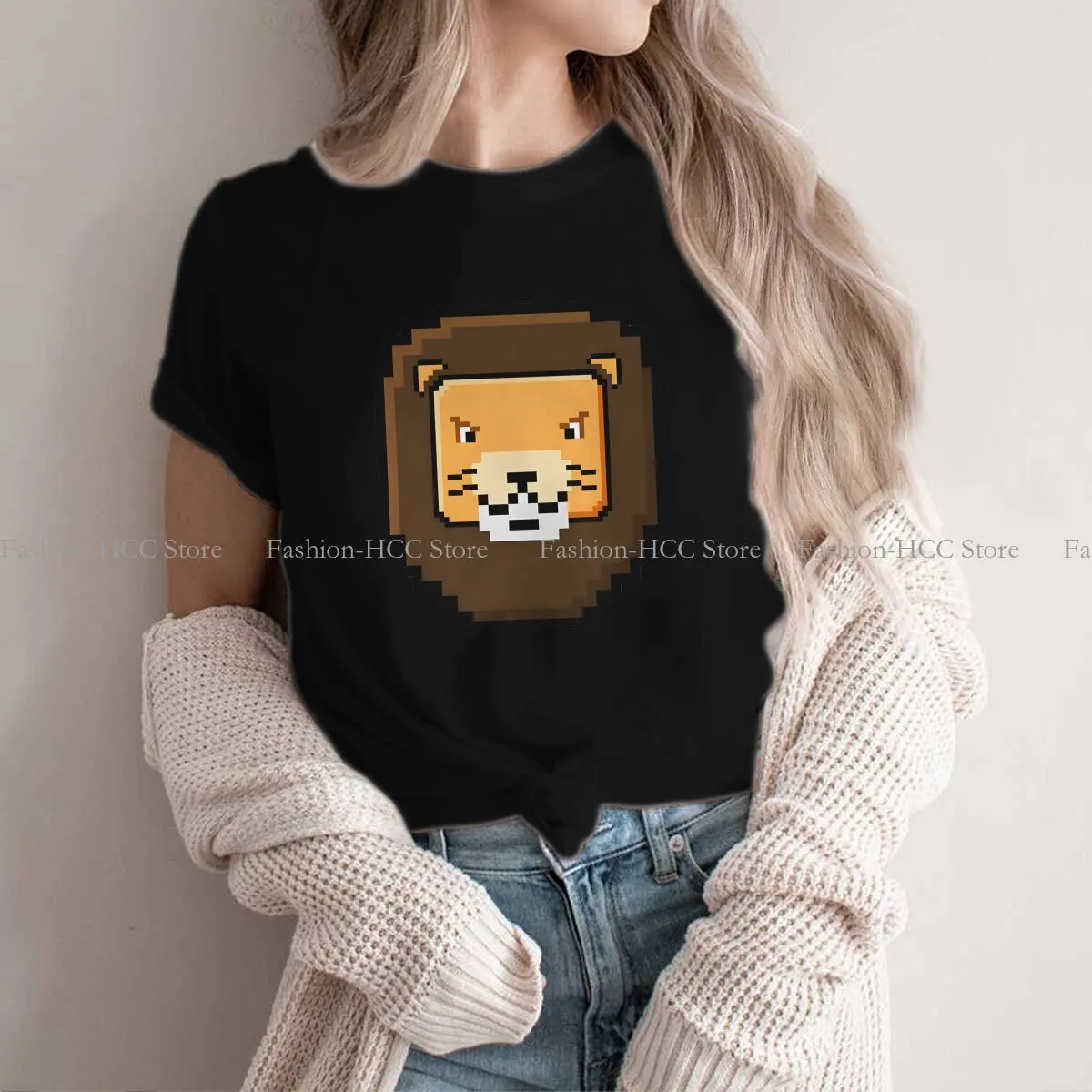 

Angry Cute Style Polyester TShirt Lion Comfortable Hip Hop Graphic T Shirt Stuff