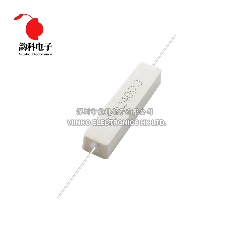 2pcs 20W 5% Cement Resistor Power Resistance 0.1 ~ 10K 0.1R 0.5R 10R 50R 0.22 0.33 0.5 1 2 5 8 10 20 22 30 50 100 1K 1.5K 2K ohm