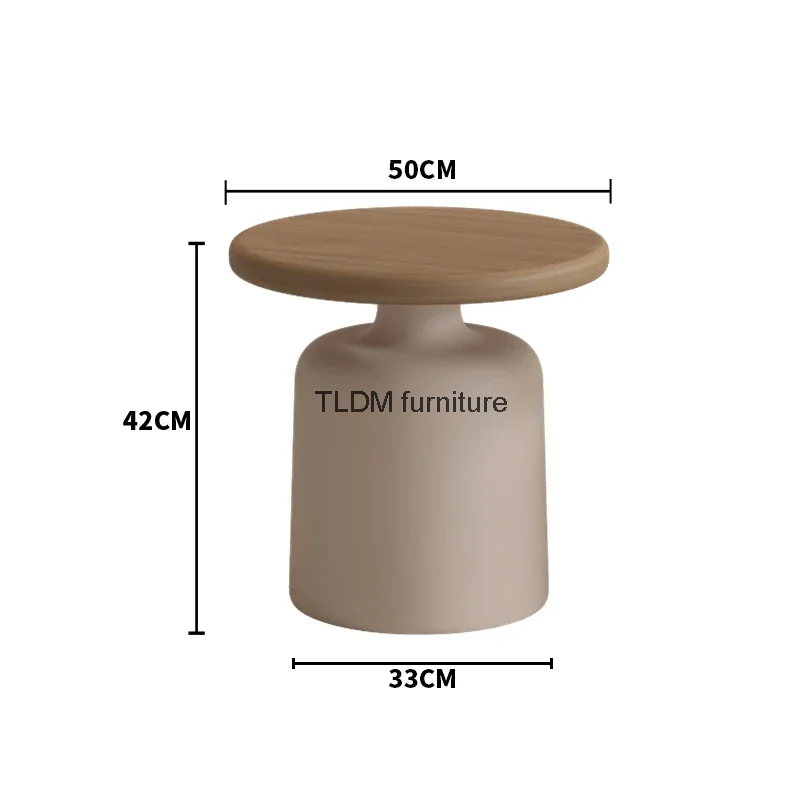 원형 나무 커피 테이블 침실 옆 작은 현대 일본 커피 테이블 차, 귀여운 미니멀리스트 메사 레돈다 디자이너 가구