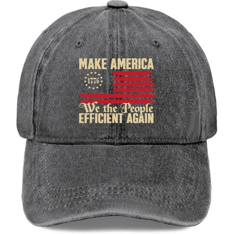 Trump 2024 DOGES D.O.G.E Make America Efficients Again US Flag Mens hat Vintage cap