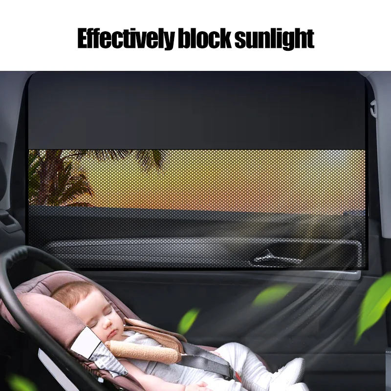 Car Window Sunshade Magnetic CarCurtain For Baby Sun Shade Front RearSide Window Parasol Auto Sun UV Protection image 5