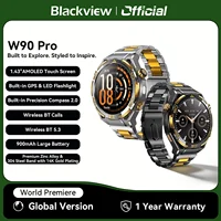 Blackview W90 Pro Smartwatch Pantalla AMOLED de 1,43"", llamadas Bluetooth, monitor de ritmo cardíaco, 900 mAh/20 días en espera, reloj inteligente para hombres