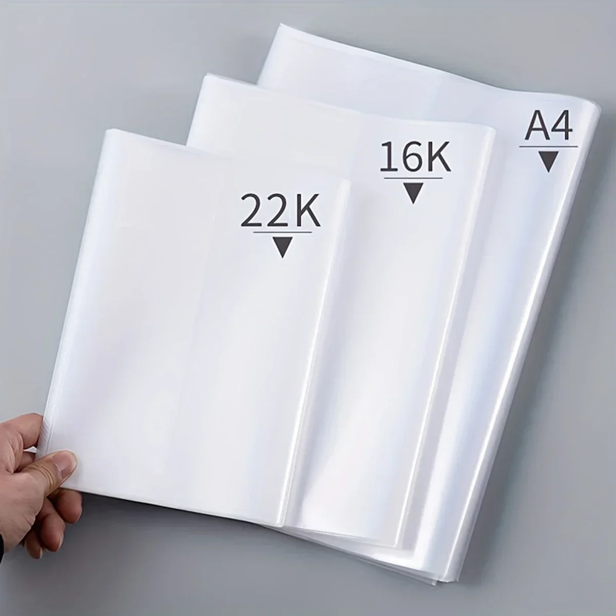 10PCS A4/16K/A5 Transparent Plastic Book Cover Self-Adhesive Closure Waterproof and Wear-Resistant Books PVC ProtectiveCover