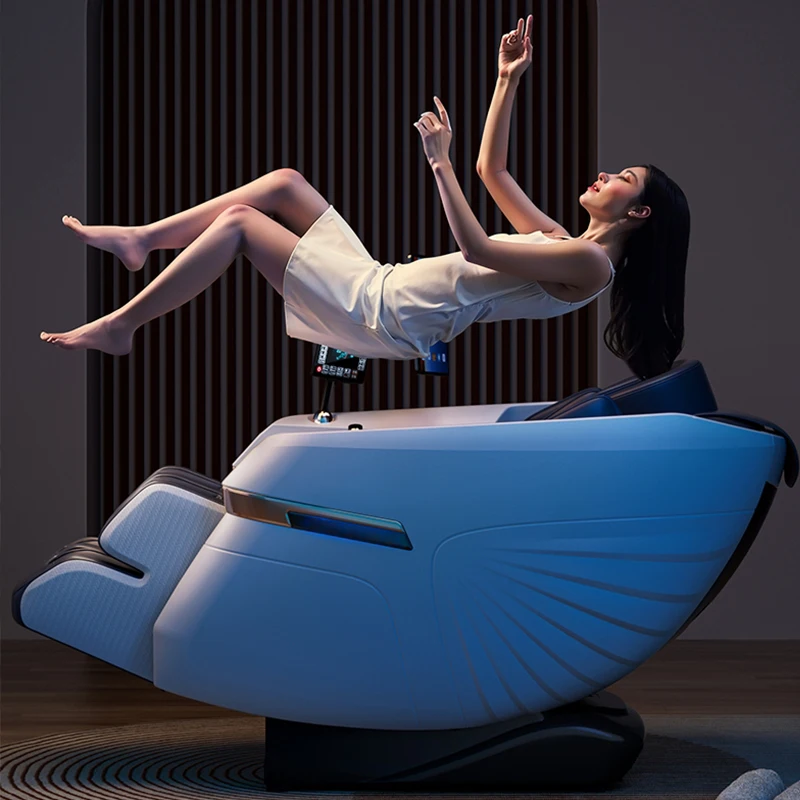 Luxury AI Voice-Controlled SL Track Shiatsu Robot Full Body Electric Heat 4D Zero Gravity Multifunctional Massage Chair