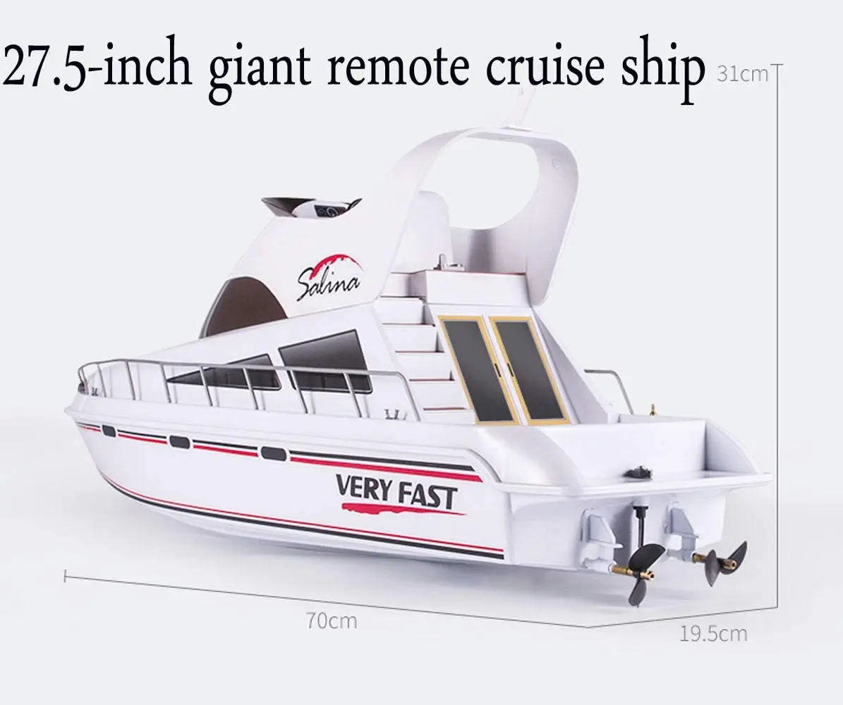 Remote Control Cruise Ship Model Giant Cruise Ship 27.5 inch high-Speed Yacht Yacht Super Large Electric Charging Boat Simulatio