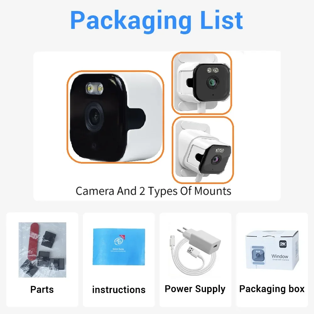 2.4G/5G واي فاي كاميرا نافذة 5MP كاميرات داخلية أمن الوطن اللون للرؤية الليلية كشف الحركة 24/7 تسجيل التثبيت السريع #6