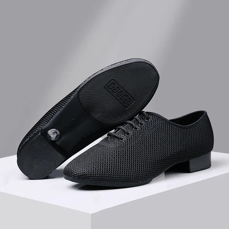 รองเท้าตาข่าย XIHAHA รองเท้าวอลซ์ รองเท้าเต้นรำมาตรฐานแห่งชาติสำหรับผู้ชาย รองเท้าเต้นรำบอลรูม รองเท้าทรงโมเดิร์นสำหรับผู้ใหญ่ รองเท้ากีฬาสำหรับผู้ชาย