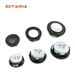 SOTAMIA 2Pcs 20/24/28mm Mini Full Range Bass Speaker 1 Inch 4 Ohm 3W Round Portable Speaker Woofer DIY Bluetooth Speakers