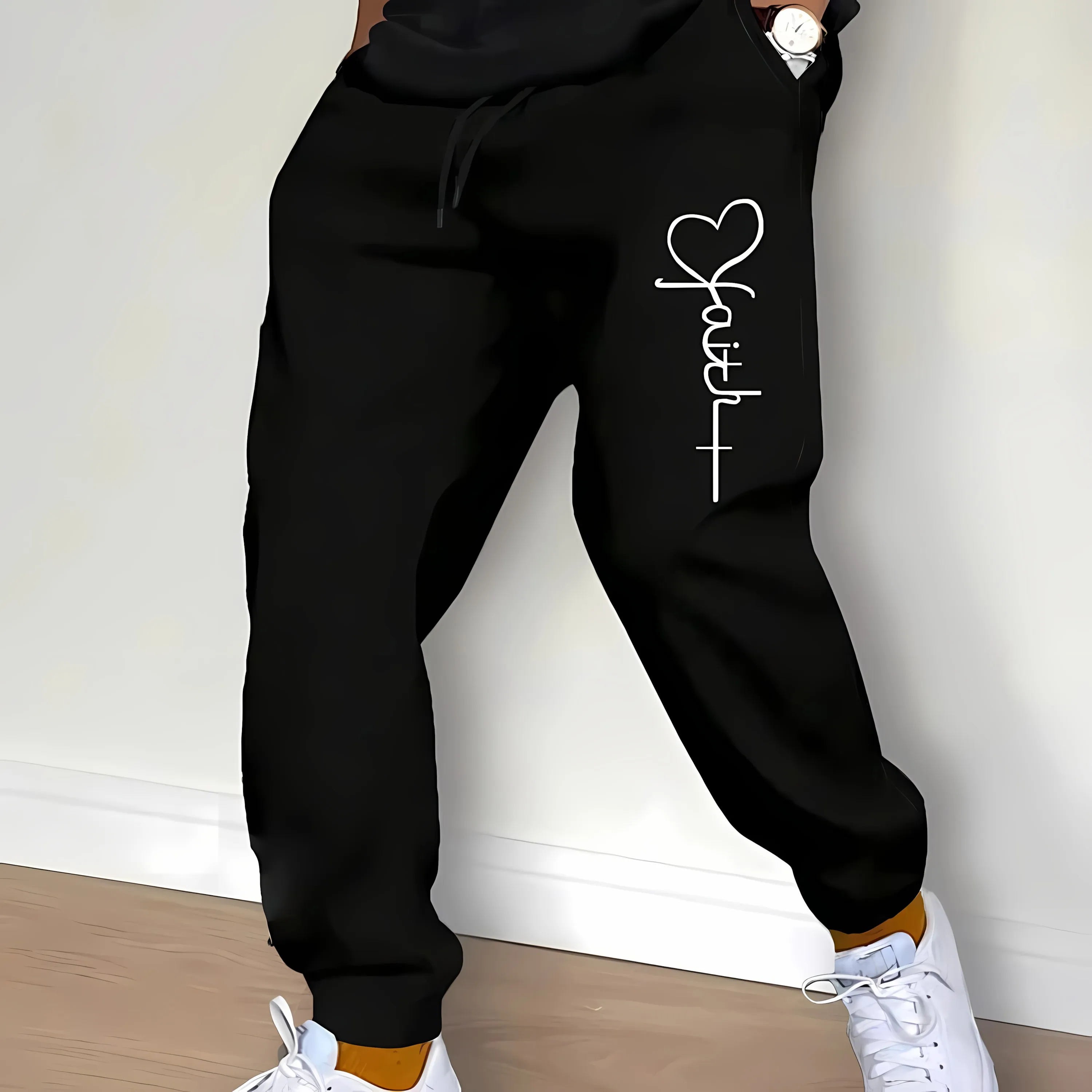 

The new men's trousers for the autumn of 2025 feature street sporty and casual fashion with 3D heart-shaped line prints